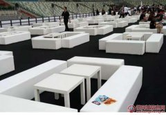 广州白云专业承接大型展览会场地布置方凳沙发租赁长条沙发租赁